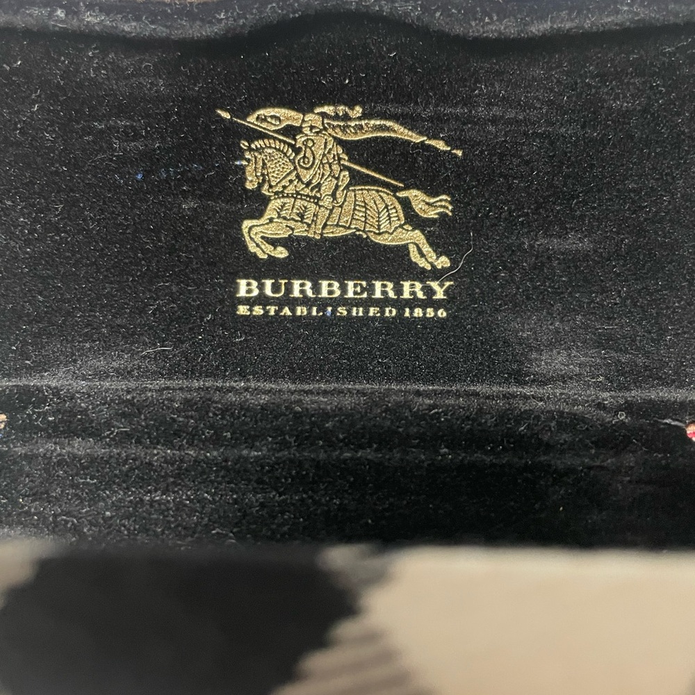 Burberry Eyeglass Case with Gold Logo